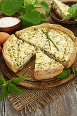 Pie with nettle