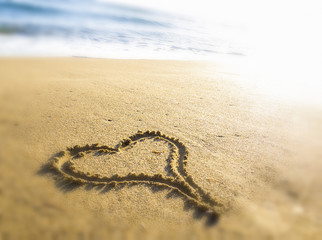 Fototapeta na wymiar Love on the beach