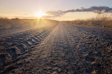 Fototapeta premium a trace of the machine