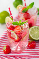 Glasses of fresh,home-made juice