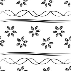 Floral seamless pattern. Vector hand drawn texture. Background for web pages, invitations.