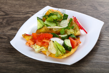 Pita with vegetables