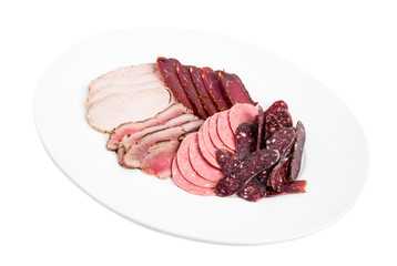 Delicious assorted meat platter.