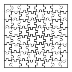 Vector igsaw puzzle blank template