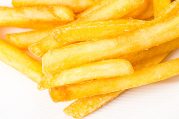 French fries as a garnish fo burger.