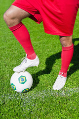 Soccer player with ball