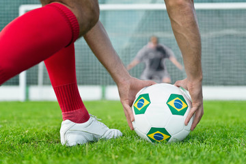 Penalty kick in Brazil - obrazy, fototapety, plakaty