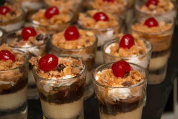 Banoffee pie in a mini glass