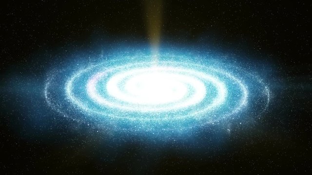 Rotating blue spiral galaxy