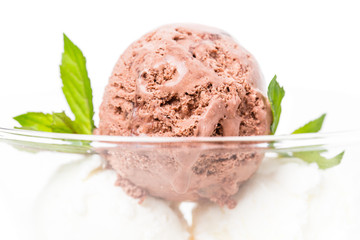 Delicious assorted ice cream in bowl.