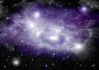 Fototapeta premium galaxy in a free space