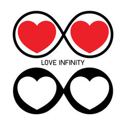 Infinity love, forever symbol