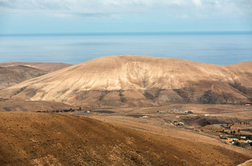 Beautiful volcanic mountains on  Fuerteventura. Canary Islands. Fuerteventura. Canary Islands