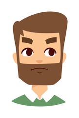 Angry face vector illustration.