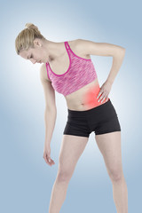 Fototapeta na wymiar Adombinal pain and stomach cramps