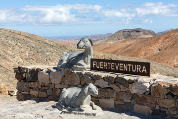 Beautiful volcanic mountains on  Fuerteventura. Canary Islands. Fuerteventura. Canary Islands