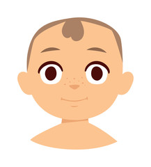 Fototapeta premium Boy smile face vector illustration.