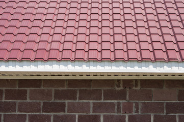 red roof with blue sky