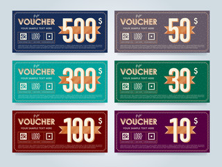 Naklejka premium Gift discount voucher template, vector layout. Special offer coupon. Business voucher layout.