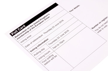 European Union Referendum Polling Card