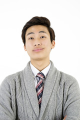 Portrait of arrogant young man 