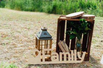 Obraz premium Wedding photo zone. decoration.