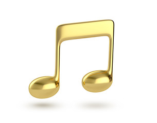 Music note icon with clipping path