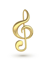 Treble clef icon with clipping path