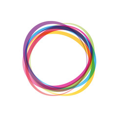 Vector rainbow Rings Background