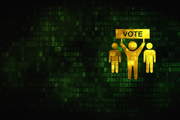 Political concept: Election Campaign on digital background