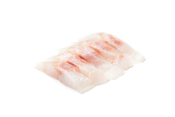 raw sashimi isolated on white background - obrazy, fototapety, plakaty