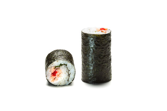 temaki hand roll isolated on white background
