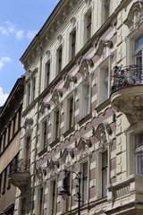 Fototapeta na wymiar Façade d’immeuble classique à Prague