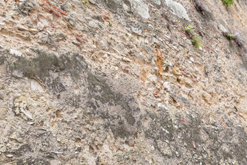 old stone wall as background
