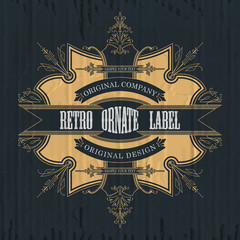 VVintage typographic label premium - vector