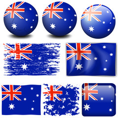 Australia flag on different item