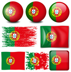 Portugul flag on many items