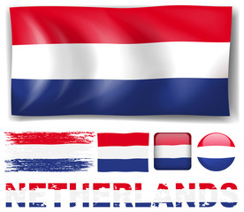 Netherland flag in different designs