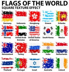 Poster design with flags of the world