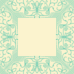 Linear simple frame with thin lines