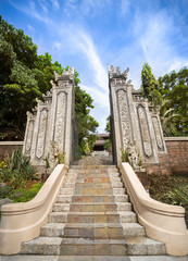 steps at the entrance to the temple