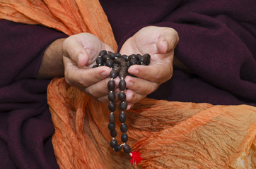 Buddhist Monk  mala beads