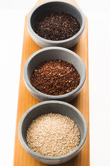 Quinoa grain on white background