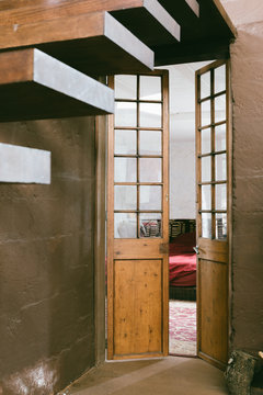 Open inside a house door