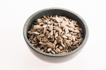 sunflower seeds isolated on white