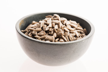 sunflower seeds isolated on white