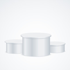 Sport Winners Round Empty Podium. Vector