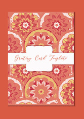 Mandala vintage template card