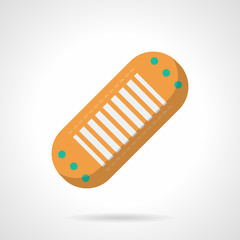 Bactericidal plaster flat color vector icon