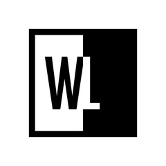 Obraz premium initial square half logo